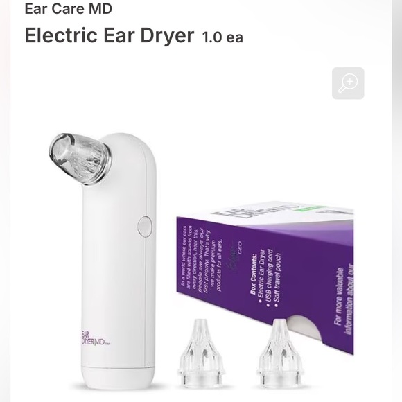🎈Ear Dryer MD Electric Dries Excess Water After Swimming or Showering, New - Picture 5 of 14